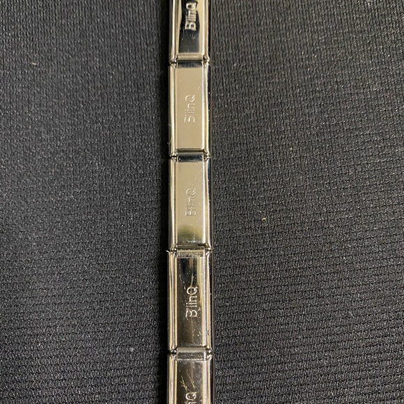 Italian Charm Pink and Clear Rhinestone Stainless Bracelet w/extra links - Picture 8 of 11